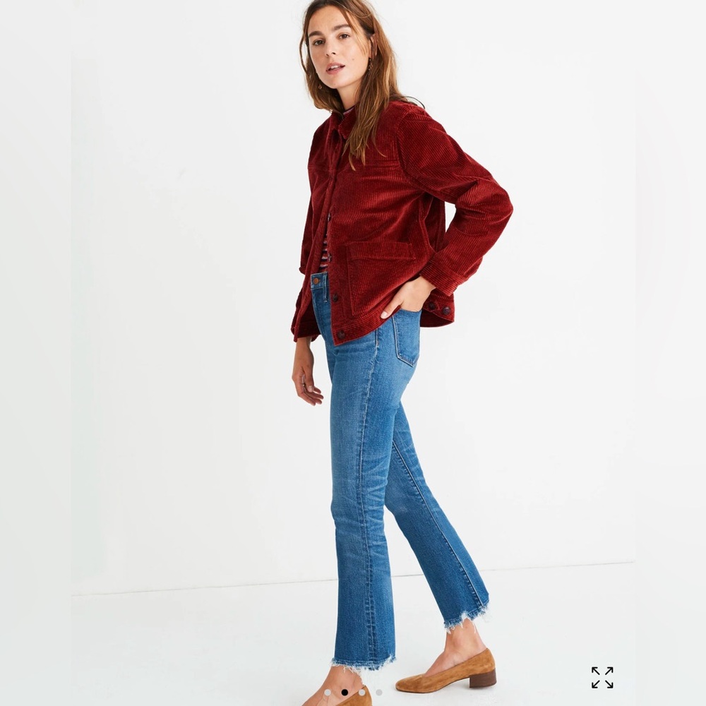 Madewell Red Corduroy Utility Jacket - Picture 3 of 11